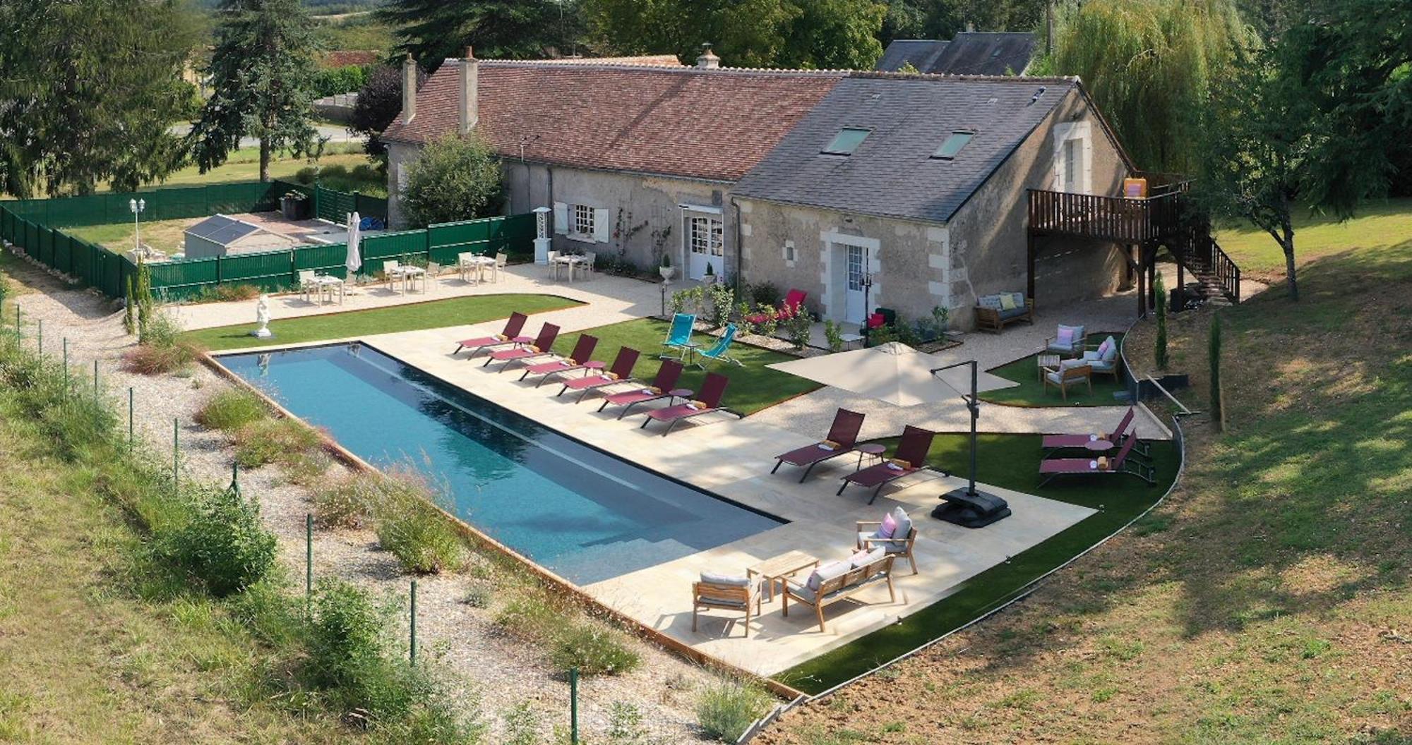 Sans Souci Bed And Breakfast Luxe Heated Pool And Restaurant Luzillé Exterior photo